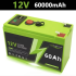 12V 60Ah Portable Rechargeable Battery with USB Power Display Multi-Use Backup Power Supply