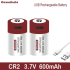 CR2 Li-ion USB Rechargeable Battery 3.7V 600mah Type-C Lithium batterie