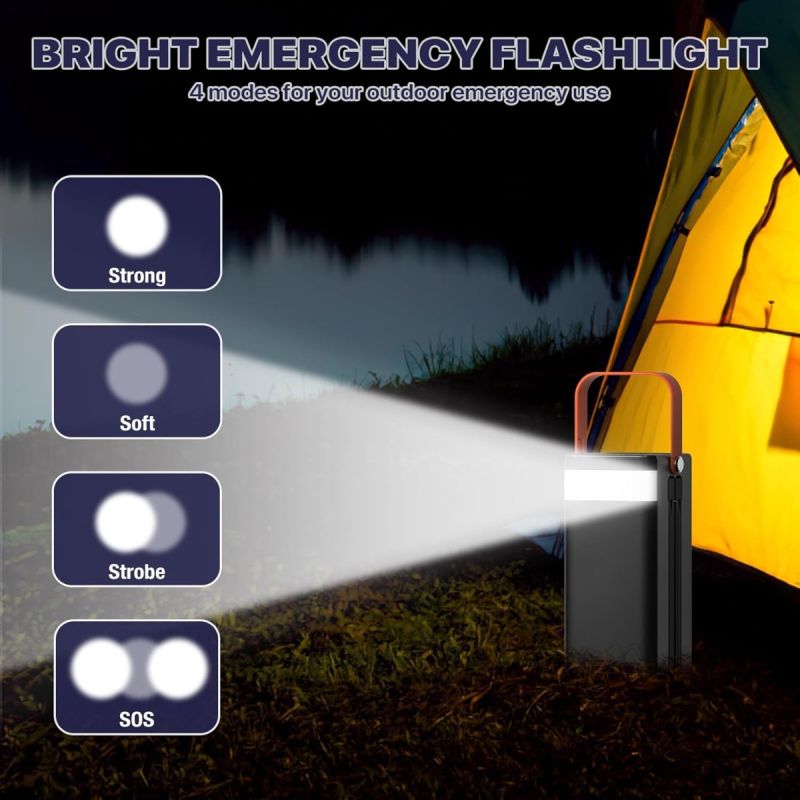 Portable Power Bank Station 120W Outdoor Generator with Phone Battery Pack Portable PD Fast Charger for Laptop Cellphone Travel Camping Home Use