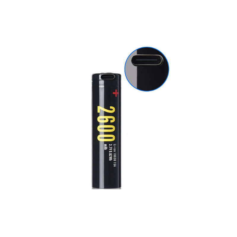 Soshine 18650 2600mAh 3.7V USB Rechargeable Li-ion Battery