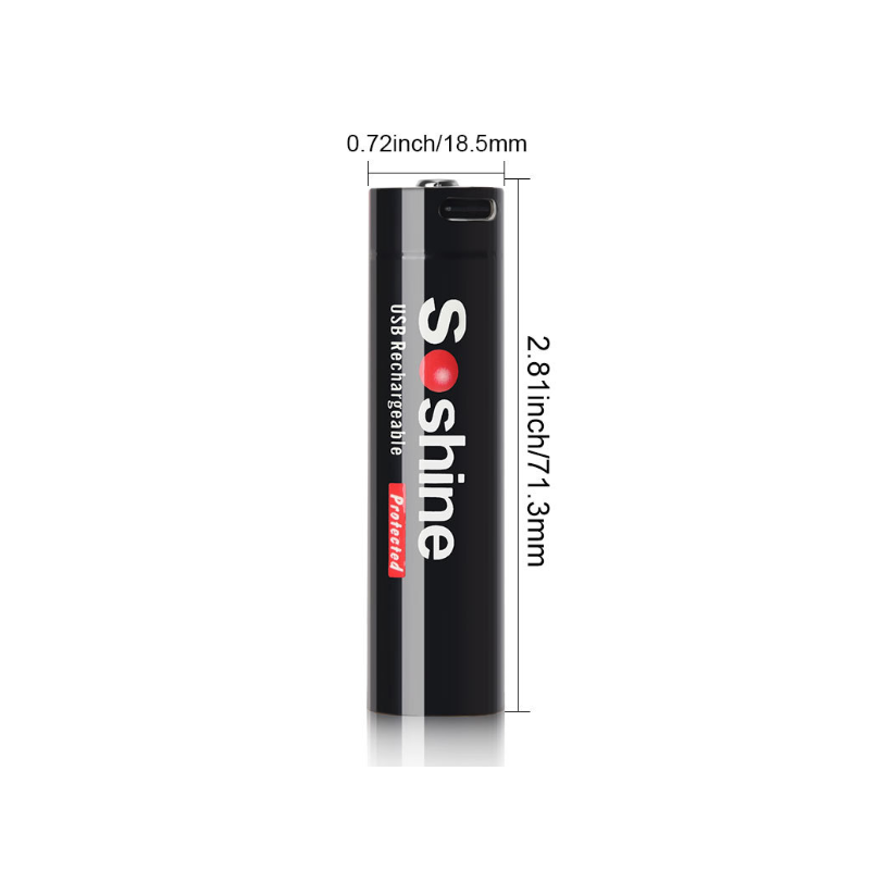 Soshine 18650 2600mAh 3.7V USB Rechargeable Li-ion Battery