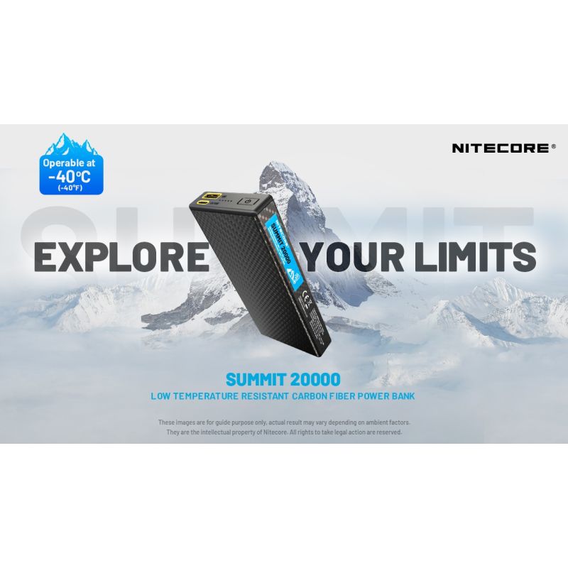 NITECORE SUMMIT 20000 -40°C Low Temperature Carbon Fiber Power Bank