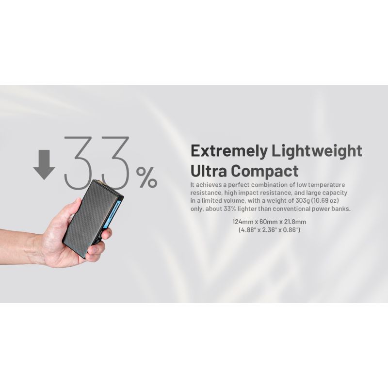 NITECORE SUMMIT 20000 -40°C Low Temperature Carbon Fiber Power Bank