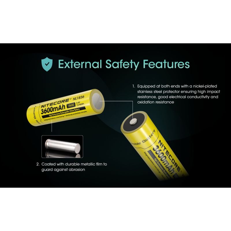 Nitecore Batteries NL1836 3.6V 3600mAh Rechargeable Battery