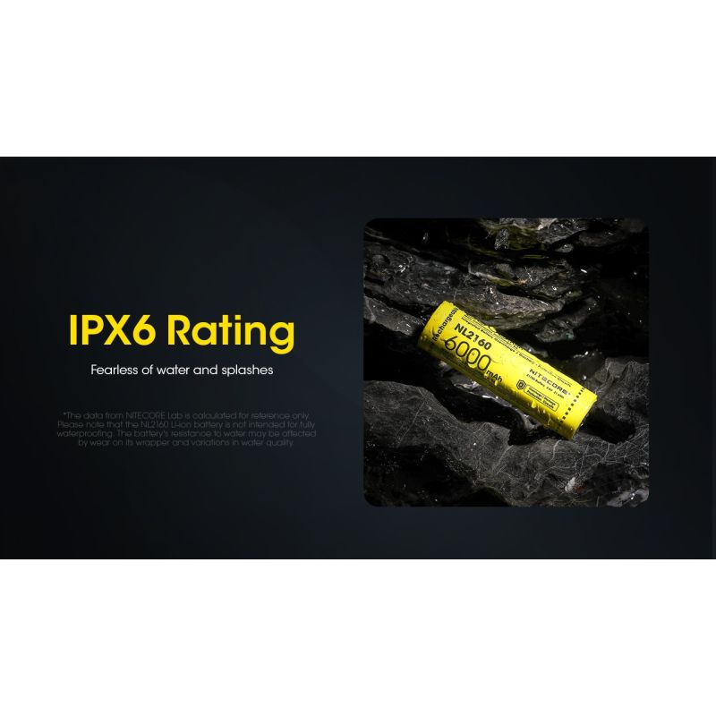 NITECORE Batteries NL2160 6000mAh 21700 Li-ion Rechargeable Battery 