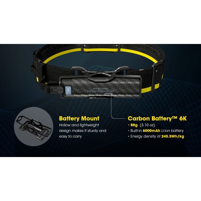 Nitecore Carbon Battery 6K Kit USB-C Rechargeable Lightweight 6000mAh Waterproof Power Bank