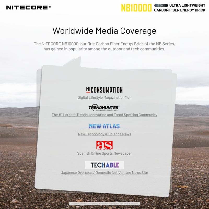 Nitecore NB10000 GEN II Quick Charge Dual-Output Type-C USB 10000mAh Power Bank