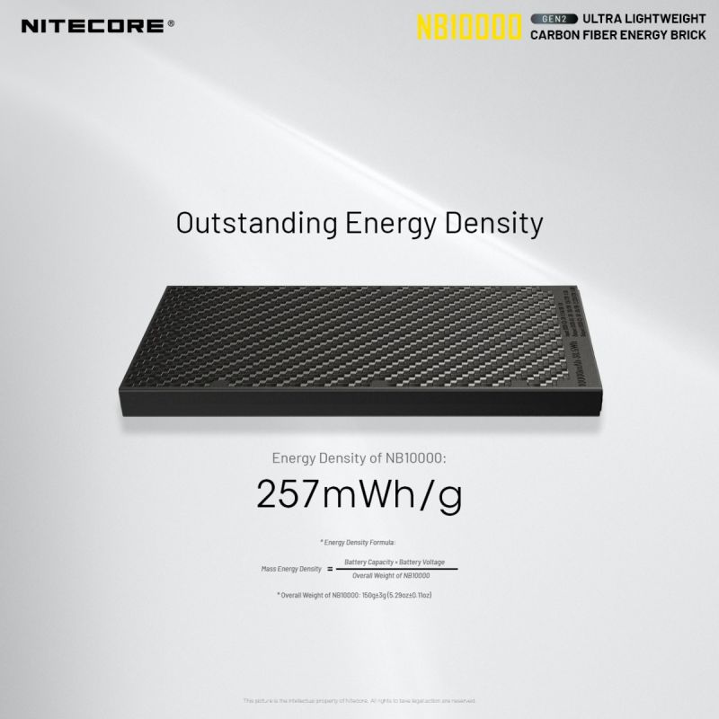 Nitecore NB10000 GEN II Quick Charge Dual-Output Type-C USB 10000mAh Power Bank