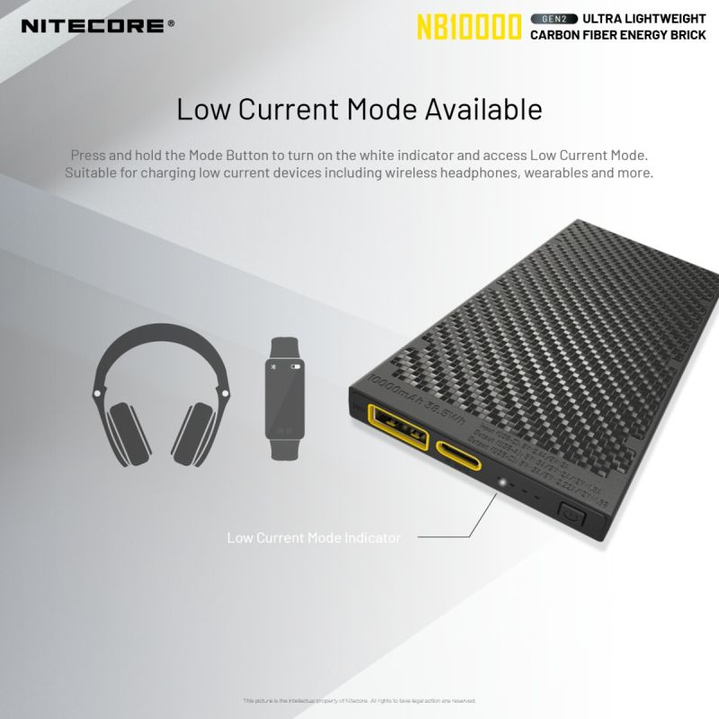 Nitecore NB10000 GEN II Quick Charge Dual-Output Type-C USB 10000mAh Power Bank