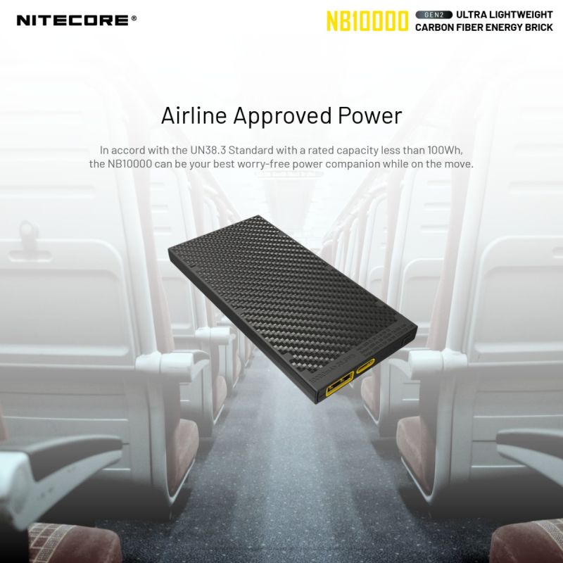 Nitecore NB10000 GEN II Quick Charge Dual-Output Type-C USB 10000mAh Power Bank