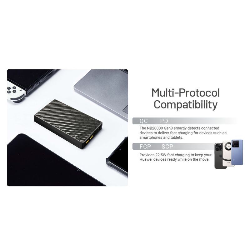 Nitecore NB20000 Gen III (GEN3) Power Bank 20000mAh Fast Charging Portable Charger Battery Pack Dual USB-C 18W 22.5W Fast Charge