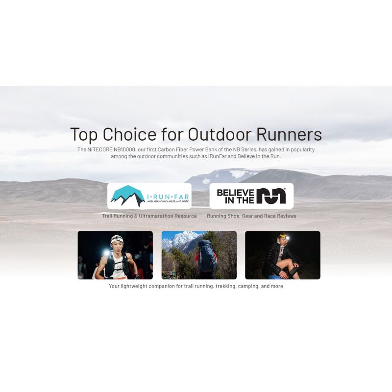 NITECORE NB10000 Gen3 Ultra Lightweight Carbon Fiber Power Bank 10000mAh Mobile Powerbank Dual USB-C 18W 22.5W Fast Charge