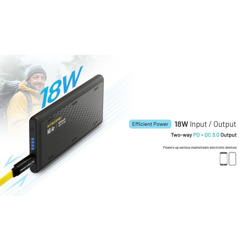 Nitecore NB Air 5000mAh Ultra Lightweight and Slim Power Bank