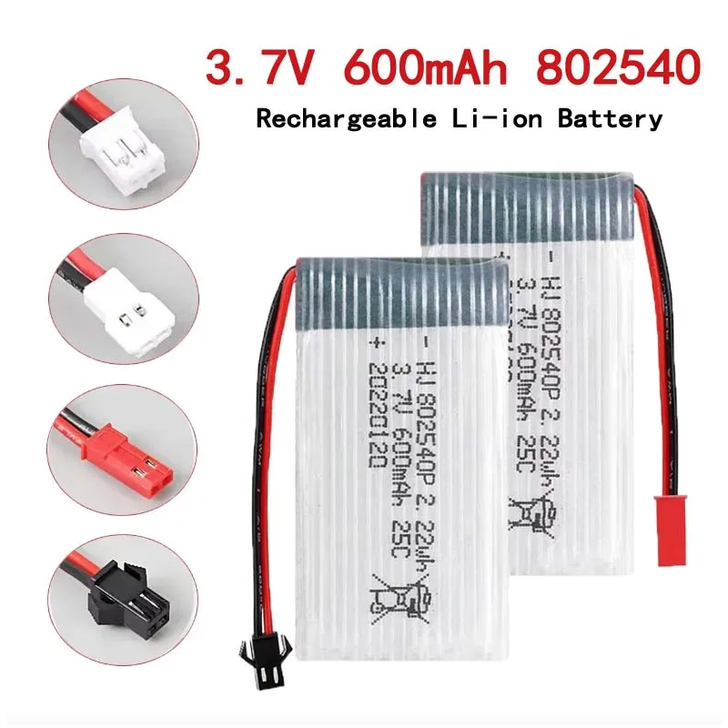 3.7V 600mAh Rechargeable Li-ion Battery for Unmanned Aerial Vehicle Remote Control Aircraft Model Airplane Batteries