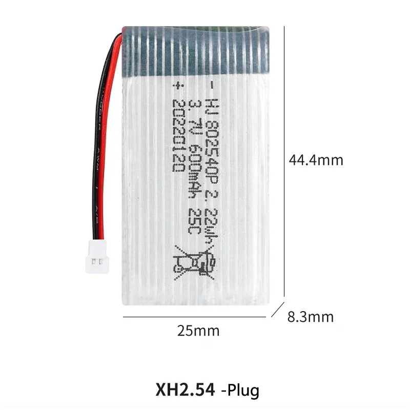 3.7V 600mAh Rechargeable Li-ion Battery for Unmanned Aerial Vehicle Remote Control Aircraft Model Airplane Batteries