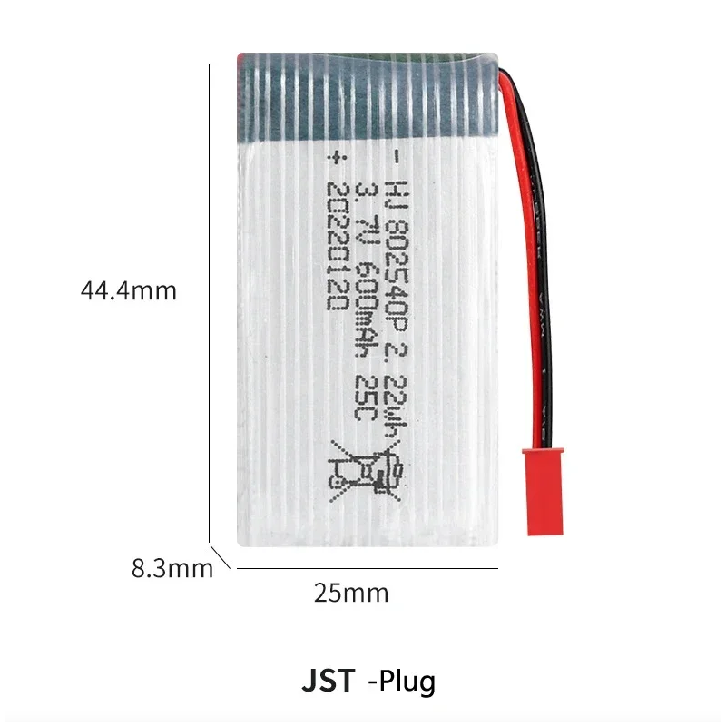 3.7V 600mAh Rechargeable Li-ion Battery for Unmanned Aerial Vehicle Remote Control Aircraft Model Airplane Batteries