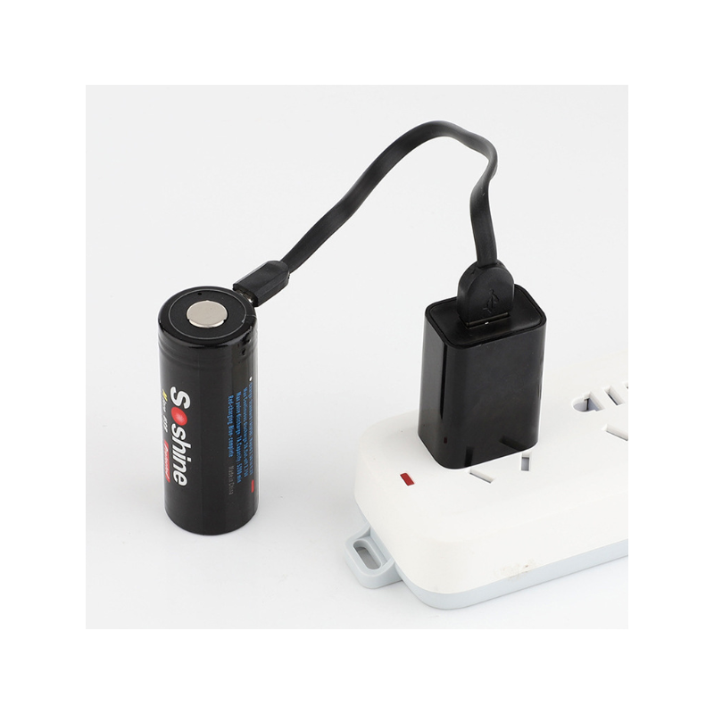 Soshine 26650 3.7V 5500mAh USB Rechargeable Li-ion Battery 