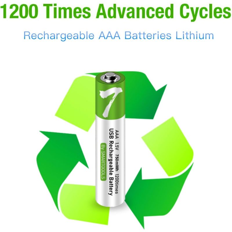 1.5V 4pcs AAA Battery AAA Batteries, USB/Type-C AAA Rechargeable Battery