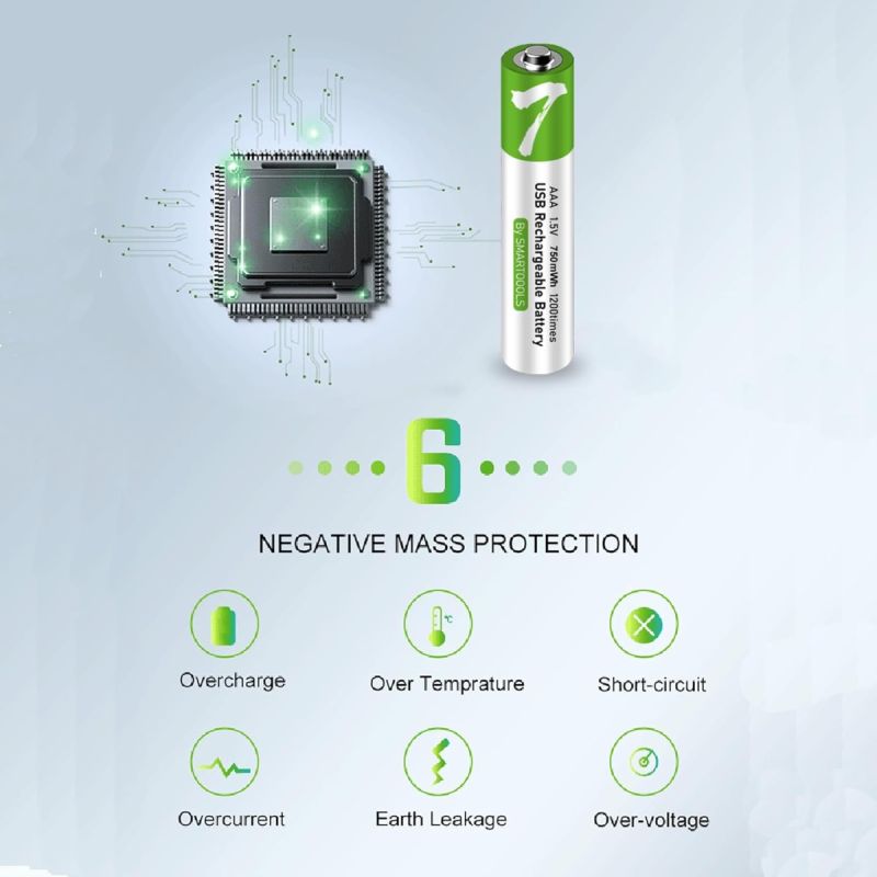 1.5V 4pcs AAA Battery AAA Batteries, USB/Type-C AAA Rechargeable Battery