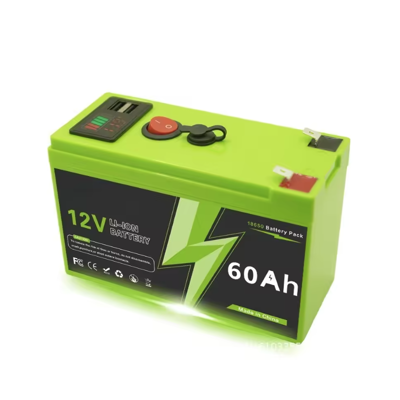 12V 60Ah Portable Rechargeable Battery with USB Power Display Multi-Use Backup Power Supply