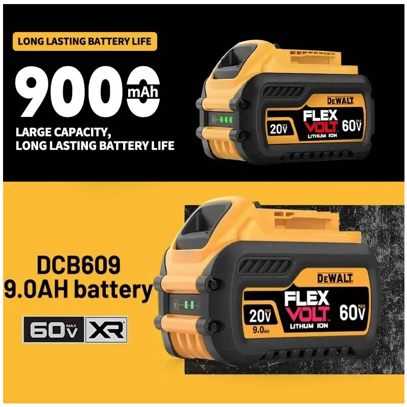 DEWALT Tool Battery DCB609Y 20V/60V 9.0Ah Rechargeable Lithium-ion Battery