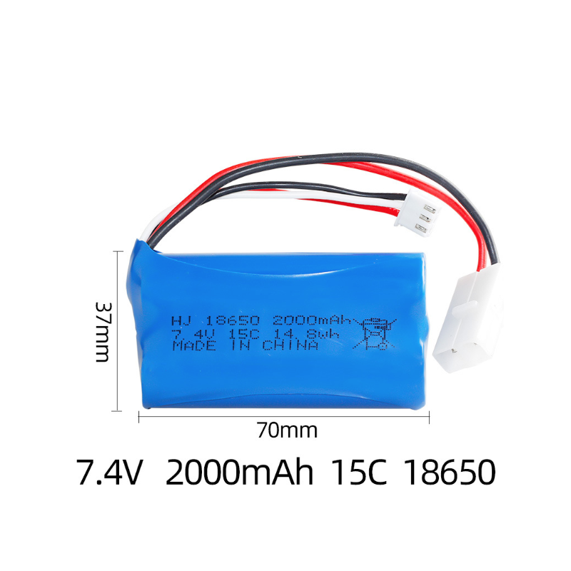 18650 7.4V lithium battery 2000mAh high rate 15C remote control toy off-road vehicle high-speed car battery
