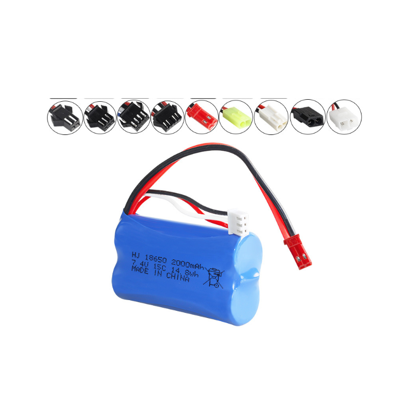 18650 7.4V lithium battery 2000mAh high rate 15C remote control toy off-road vehicle high-speed car battery