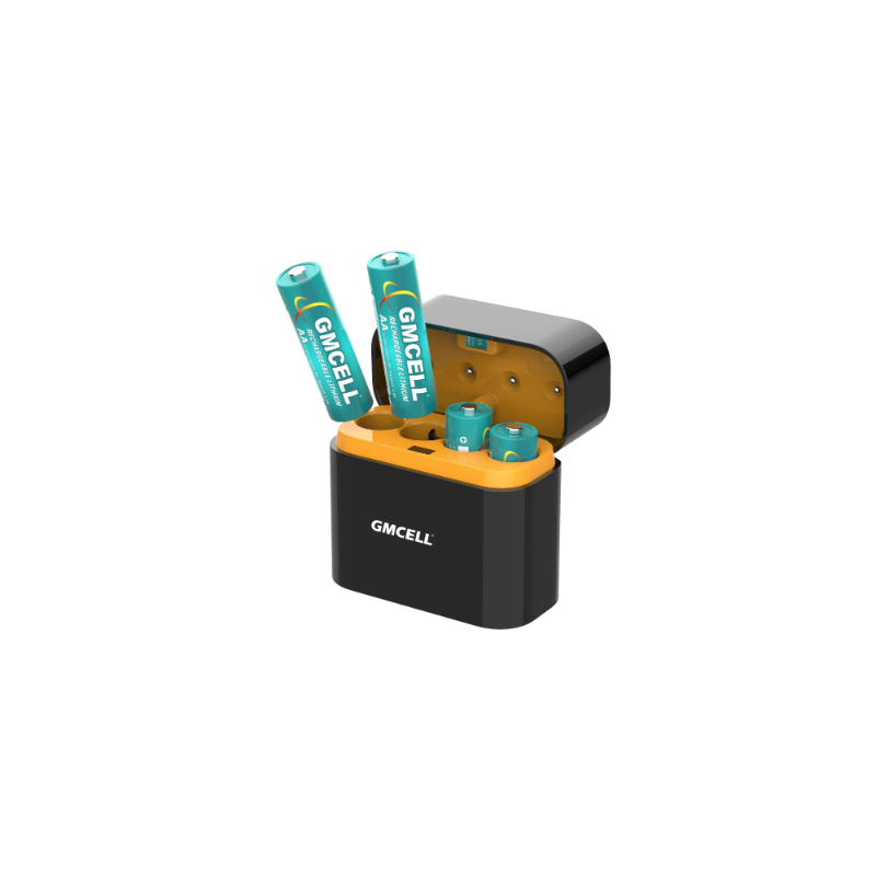 Rechargeable AA Battery Lithium 4 Pack with Charger - 3000mWh 1.5V Li-ion Rechargeable AA Battery