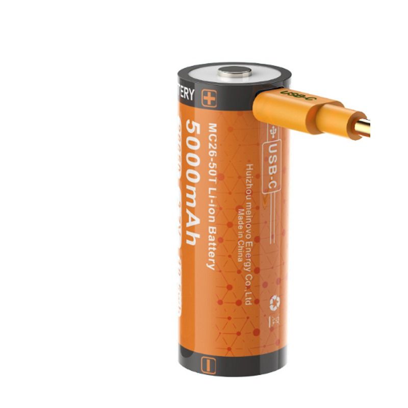 26650 lithium battery MC26-50T USB-C 5000mAh rechargeable battery 