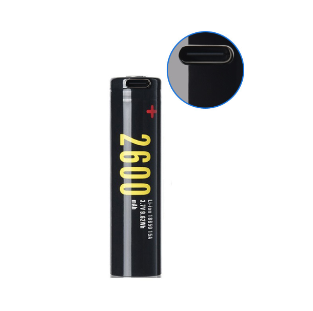 Soshine 18650 2600mAh 3.7V USB Rechargeable Li-ion Battery