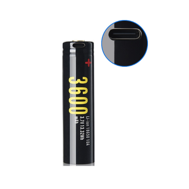 Soshine 18650 3600mAh 3.7V USB Rechargeable Li-ion Battery