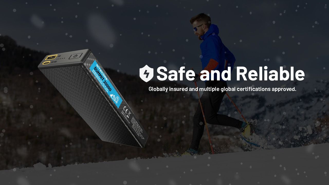 NITECORE SUMMIT 20000 -40°C Low Temperature Carbon Fiber Power Bank