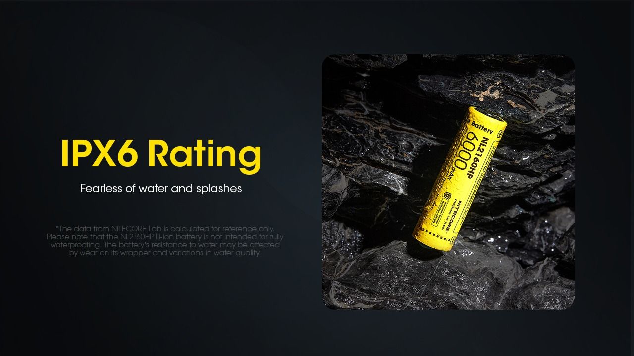 Nitecore NL2160HP 6000mAh Rechargeable 21700 Battery High Performance Batteries