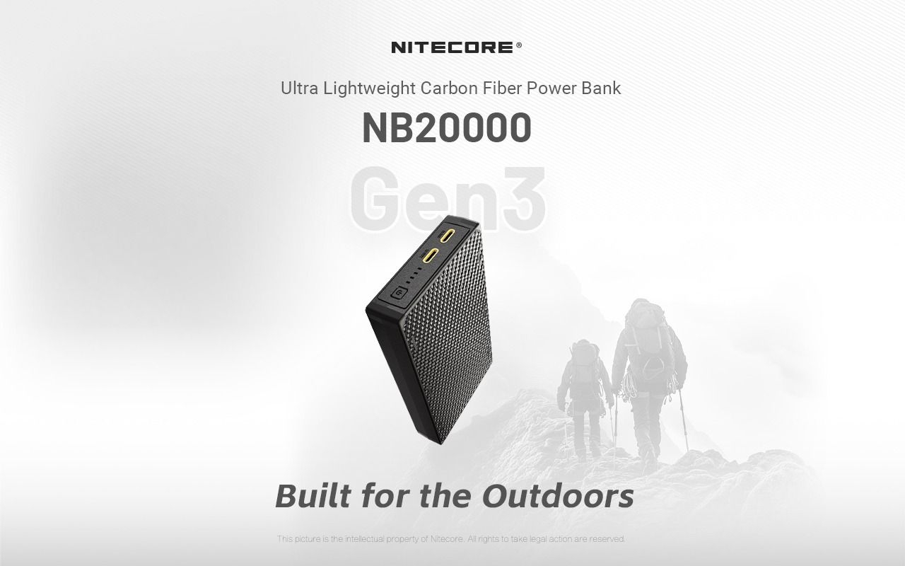 Nitecore NB20000 Gen III (GEN3) Power Bank 20000mAh Fast Charging Portable Charger Battery Pack Dual USB-C 18W 22.5W Fast Charge
