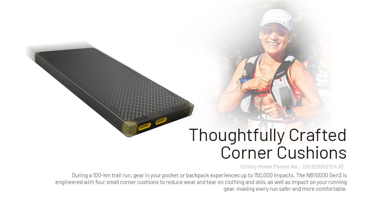 NITECORE NB10000 Gen3 Ultra Lightweight Carbon Fiber Power Bank 10000mAh Mobile Powerbank Dual USB-C 18W 22.5W Fast Charge