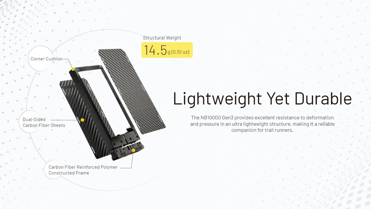 NITECORE NB10000 Gen3 Ultra Lightweight Carbon Fiber Power Bank 10000mAh Mobile Powerbank Dual USB-C 18W 22.5W Fast Charge