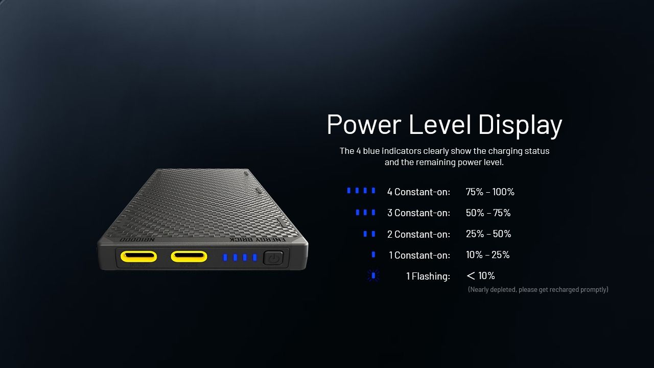 NITECORE NB10000 Gen3 Ultra Lightweight Carbon Fiber Power Bank 10000mAh Mobile Powerbank Dual USB-C 18W 22.5W Fast Charge