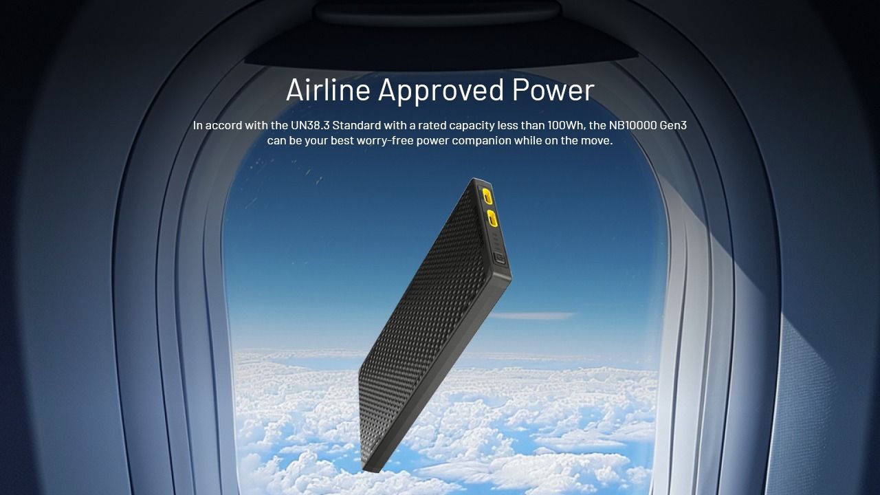 NITECORE NB10000 Gen3 Ultra Lightweight Carbon Fiber Power Bank 10000mAh Mobile Powerbank Dual USB-C 18W 22.5W Fast Charge