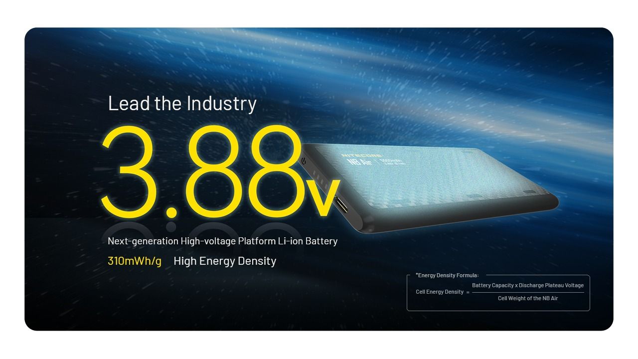 Nitecore NB Air 5000mAh Ultra Lightweight and Slim Power Bank