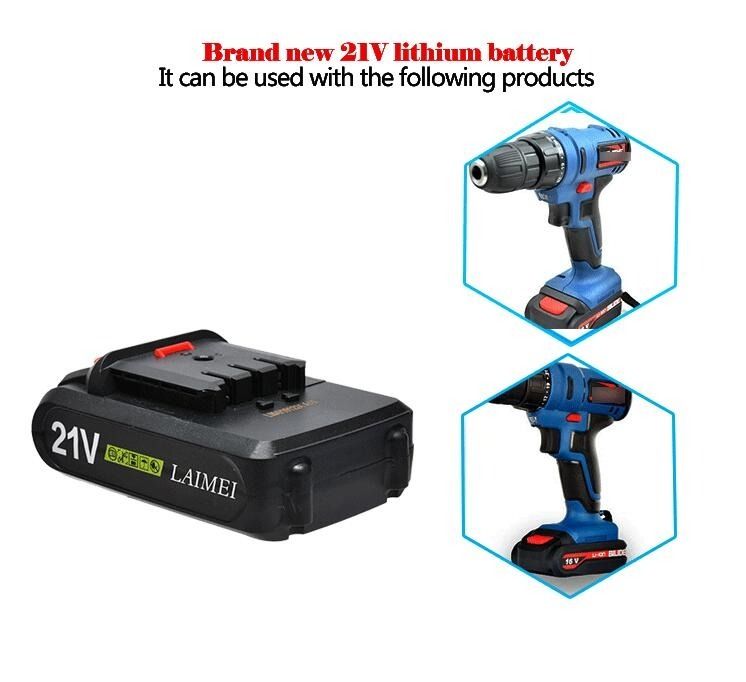 21V Lithium Battery for Electric Drill Cordless Screwdriver Versatile Li-ion 