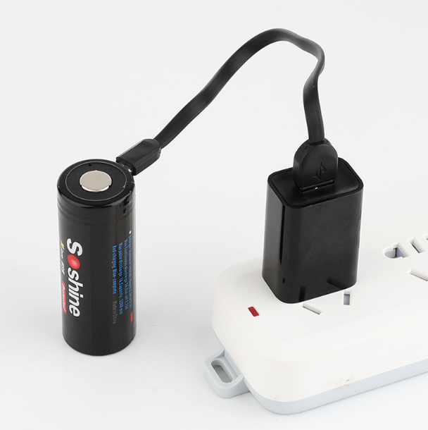 Soshine 26650 3.7V 5500mAh USB Rechargeable Li-ion Battery 