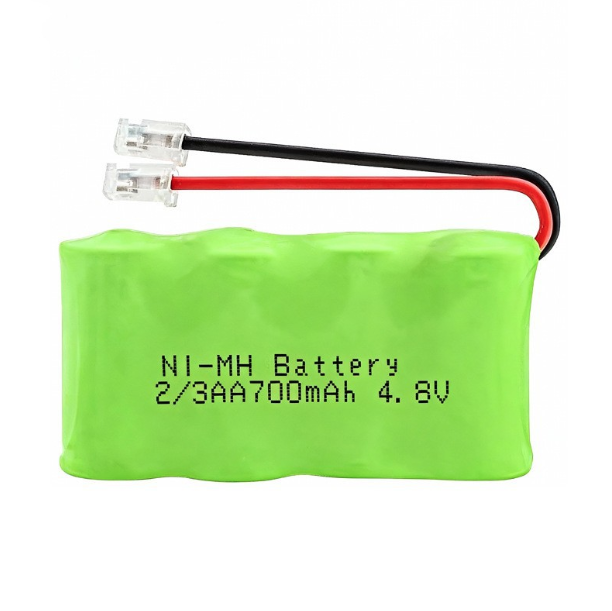 4.8V 2/3 AA 700mAh Ni-MH Rechargeable Battery