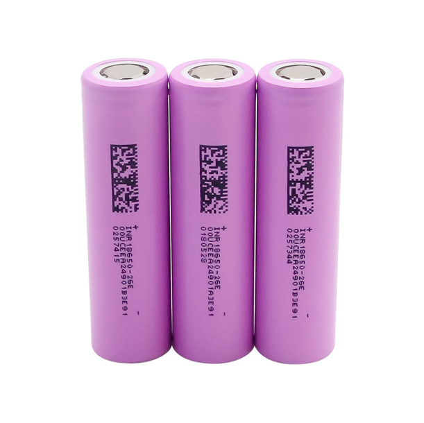 INR18650-26E 3.7V Flat Top Real 2600mAh 18650 Rechargeable Battery (3 Pack)