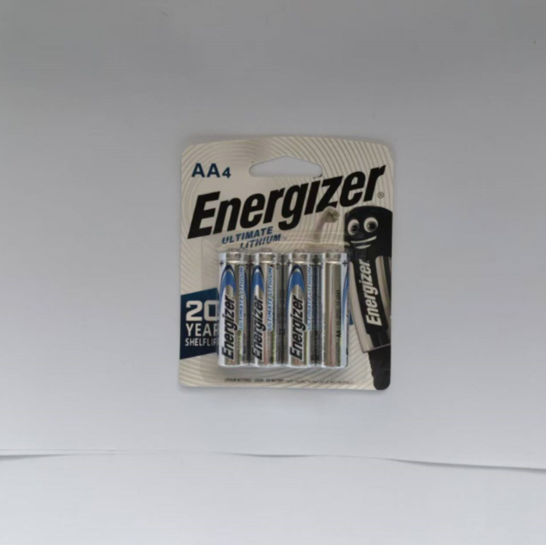 Energizer Ultimate Lithium AA Batteries (4 Pack), 1.5V Rechargeable Double A Batteries