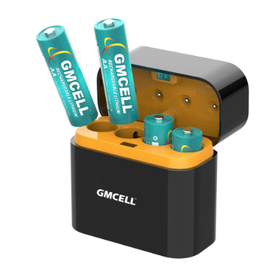 Rechargeable AA Battery Lithium 4 Pack with Charger - 3000mWh 1.5V Li-ion Rechargeable AA Battery