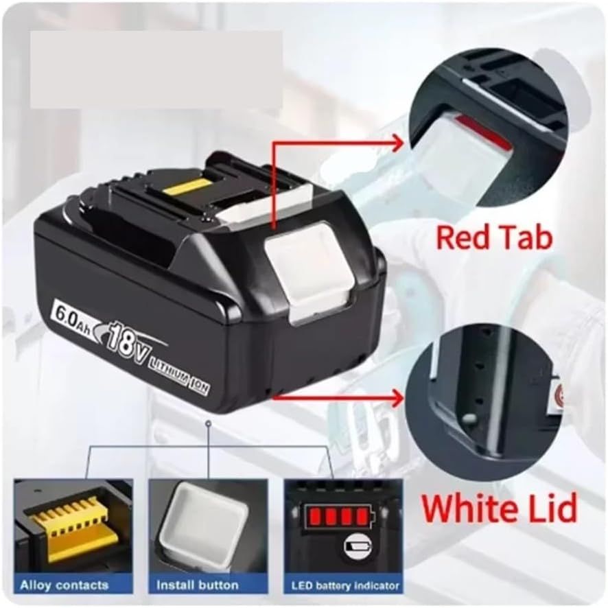 Makita BL1850B 18V Lithium-Ion 6.0Ah Cordless Power Tool Battery