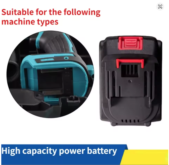 21V Rechargeable Lithium Ion Battery for Makita, Replacement Batteries for Mini Electric Chain Saw 4 Inch/ 6 Inch 
