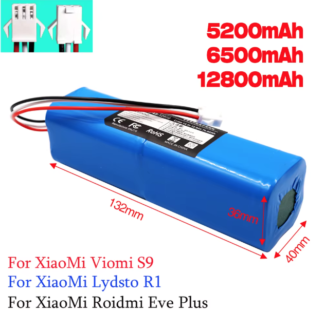XiaoMi Lydsto R1 2P4S Rechargeable battery 14.4V Li-ion Battery For XiaoMi Viomi S9 
