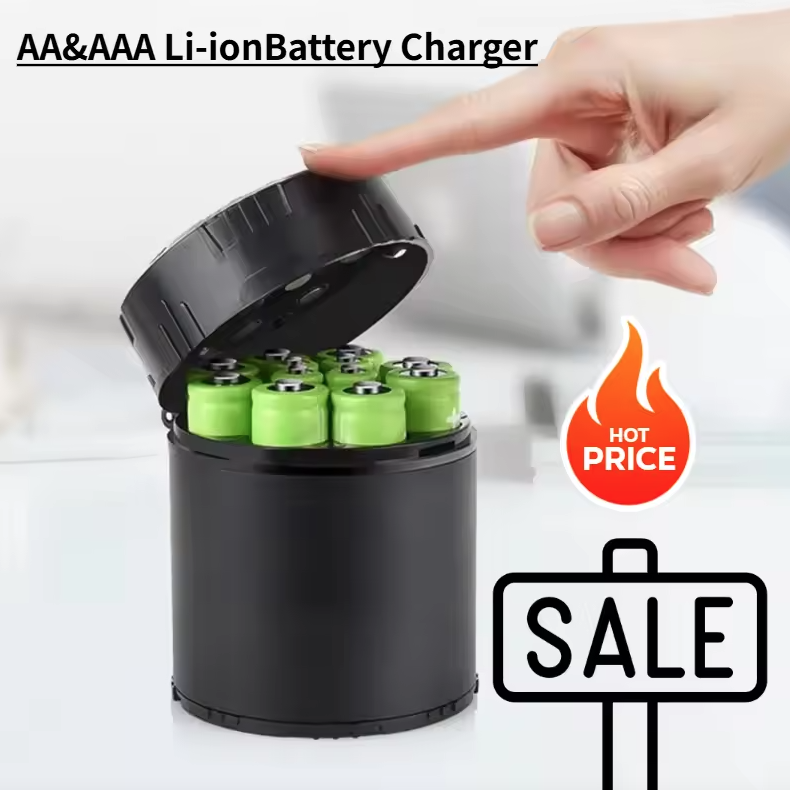Soshine 1.5V Smart Charging Box AA+AAA Combination USB Type-c Fast Charging with LED Light with Battery Set of Boxes